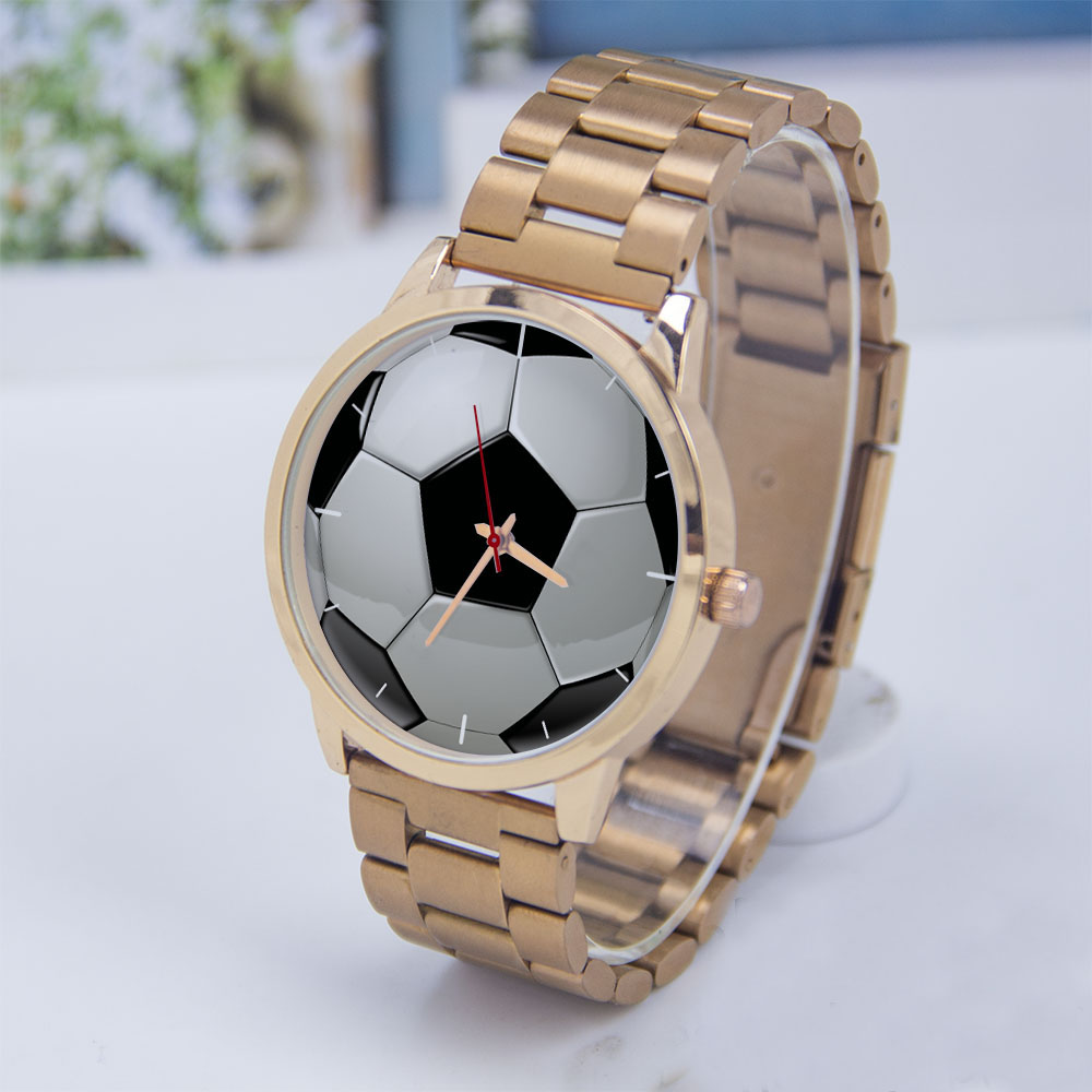 Jewelry For Watches - Futebol design fãs prata homem relógio