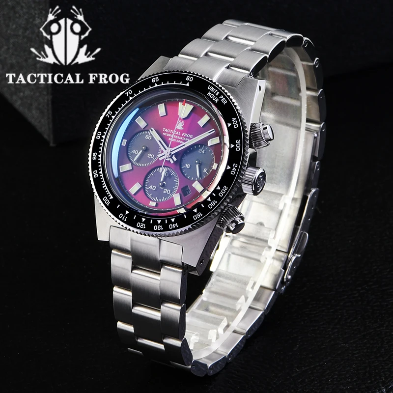 Seiko Watch Prospex - Relógio cronógrafo sapo tático v2 solar