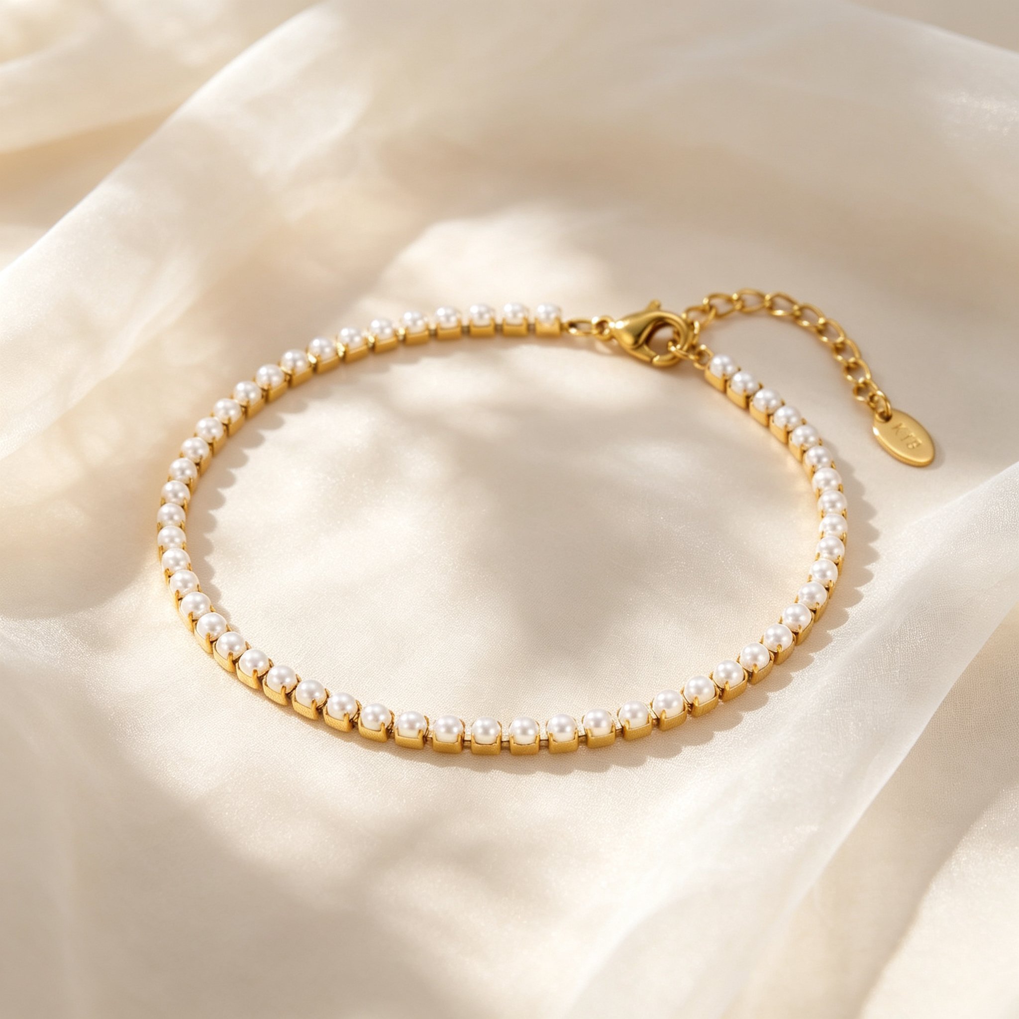Tornozeleira Elegante de Pérol - Jc Jewelry & Watches Photos avaliação e preço