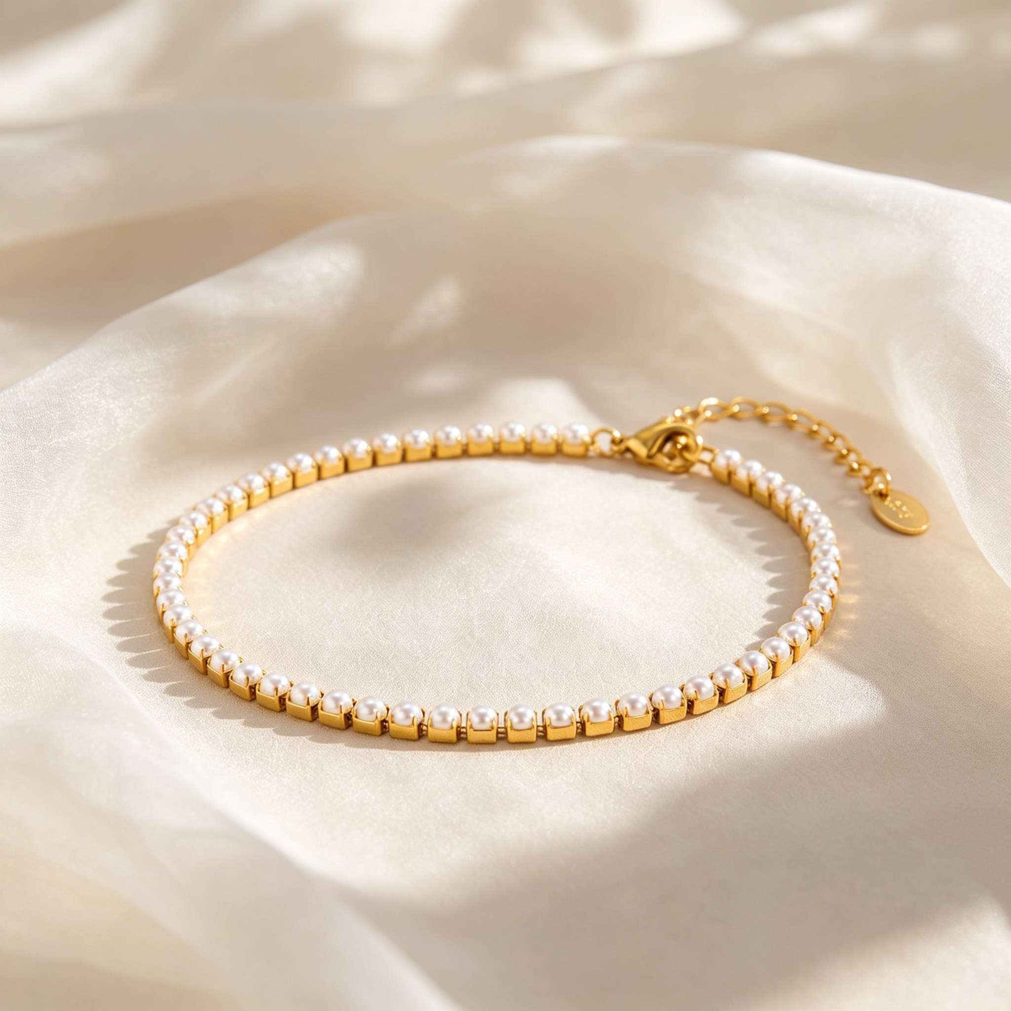 Tornozeleira Elegante de Pérol - Jc Jewelry & Watches Photos avaliação e preço