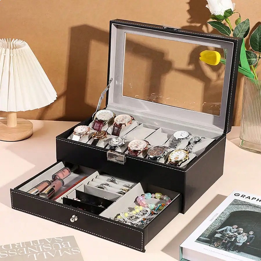 Caixa para Relógios com 12 Com - Watch Display Box avaliação e preço